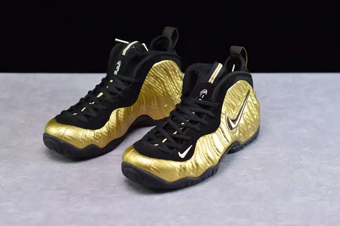 Nike Air Foamposite Pro Metallic Gold Black mens 624041-701 0123