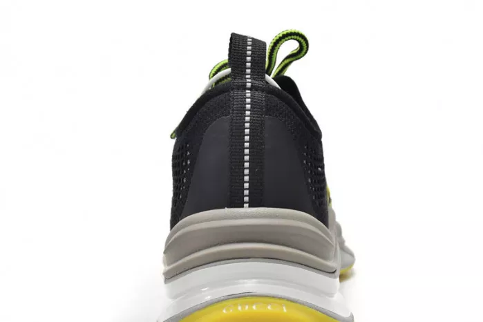 Gucc Run Sneakers Black Yellow 0117