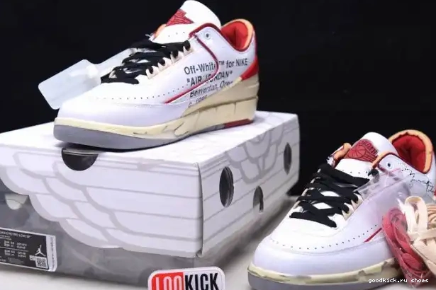 SP DJ4375-106 Low White Jordan Off-White 2 Red Retro 0223