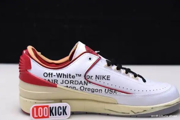 SP DJ4375-106 Low White Jordan Off-White 2 Red Retro 0223