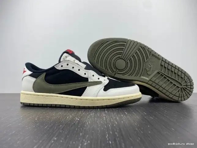 WMNS 1 Scott DZ4137-106 Olive OG Travis Air x Jordan Low 0218