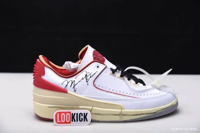 SP DJ4375-106 Low White Jordan Off-White 2 Red Retro 0223