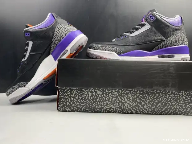 Jordan 3 Purple Air CT8532 Court 050 Retro Black 0217