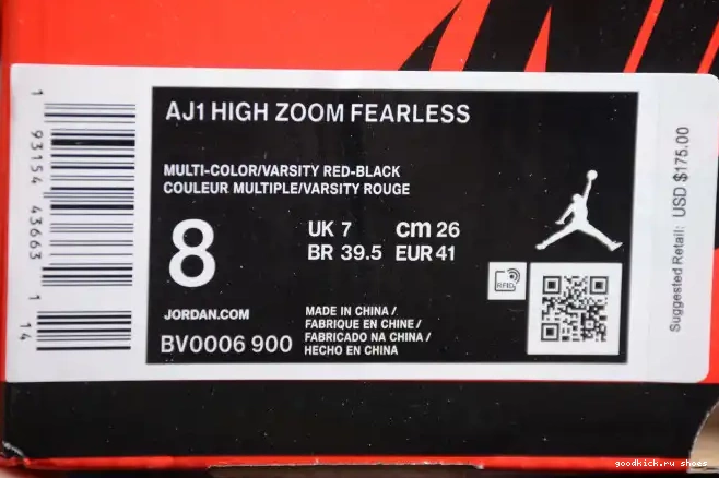 Fearless Air Zoom BV0006-900 Jordan 1 High Retro 0220