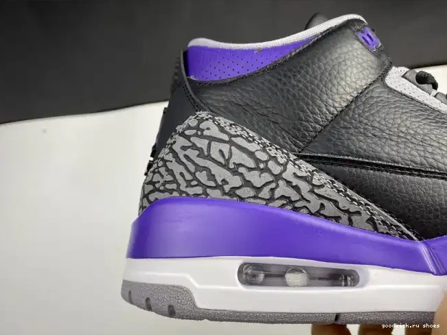 Jordan 3 Purple Air CT8532 Court 050 Retro Black 0217