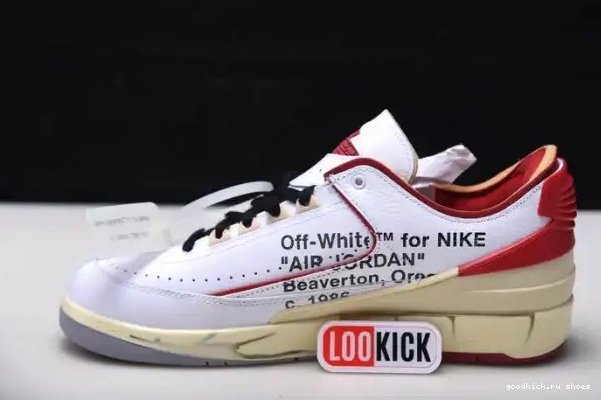 SP DJ4375-106 Low White Jordan Off-White 2 Red Retro 0223