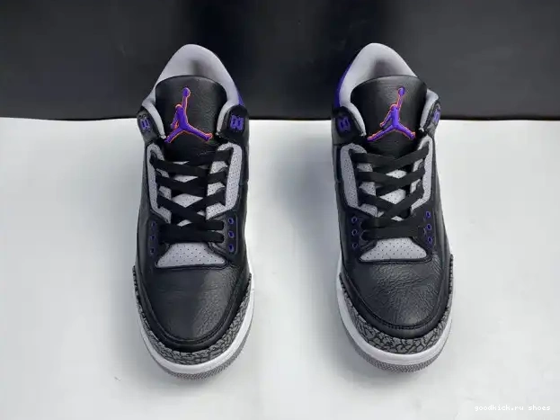 Jordan 3 Purple Air CT8532 Court 050 Retro Black 0217