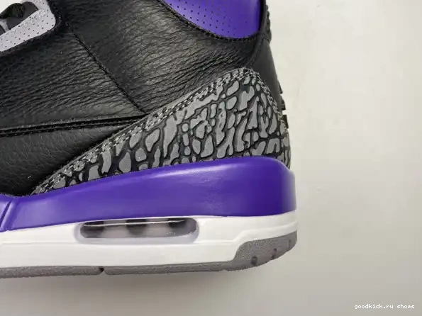 Jordan 3 Purple Air CT8532 Court 050 Retro Black 0217