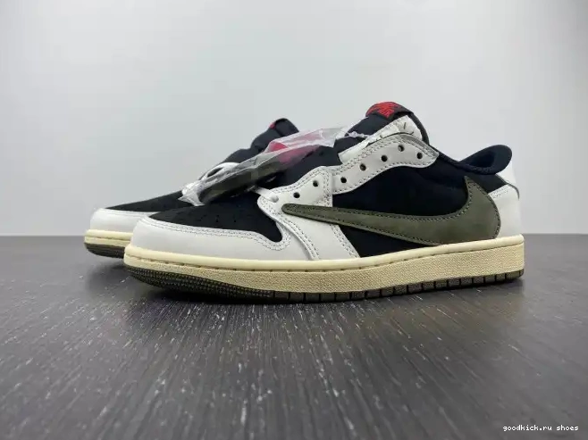 WMNS 1 Scott DZ4137-106 Olive OG Travis Air x Jordan Low 0218