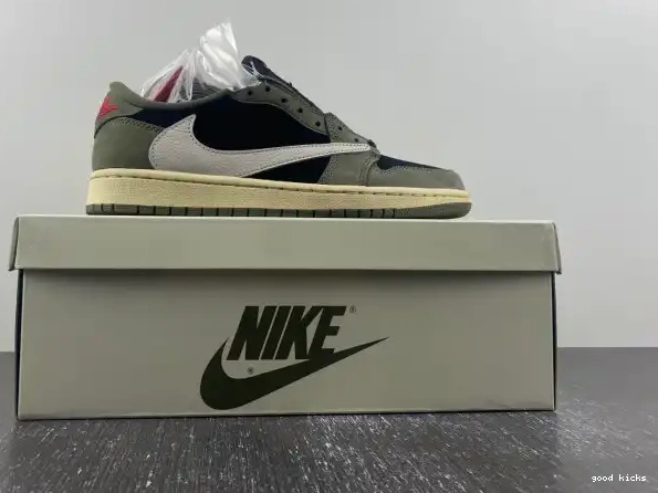 DM7866-002 OLIVE' X 1 AIR TRAVIS OG SP JORDAN LOW 'BLACK SCOTT 0319