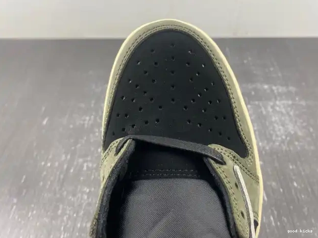 DM7866-002 OLIVE' X 1 AIR TRAVIS OG SP JORDAN LOW 'BLACK SCOTT 0319