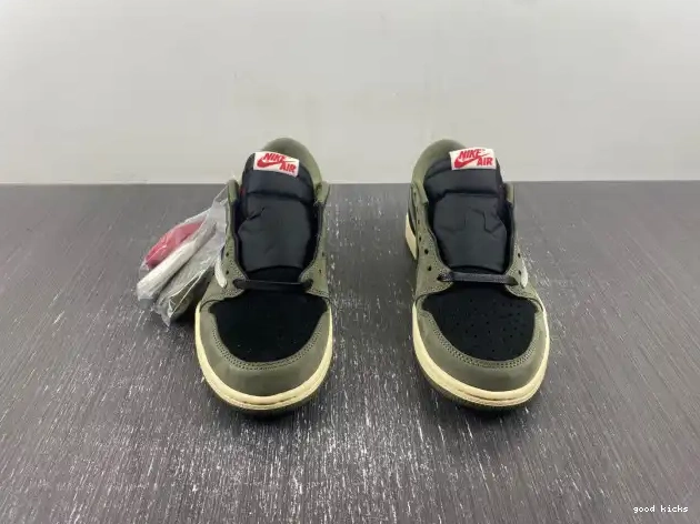 DM7866-002 OLIVE' X 1 AIR TRAVIS OG SP JORDAN LOW 'BLACK SCOTT 0319