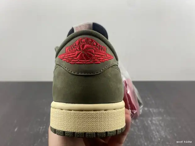 DM7866-002 OLIVE' X 1 AIR TRAVIS OG SP JORDAN LOW 'BLACK SCOTT 0319